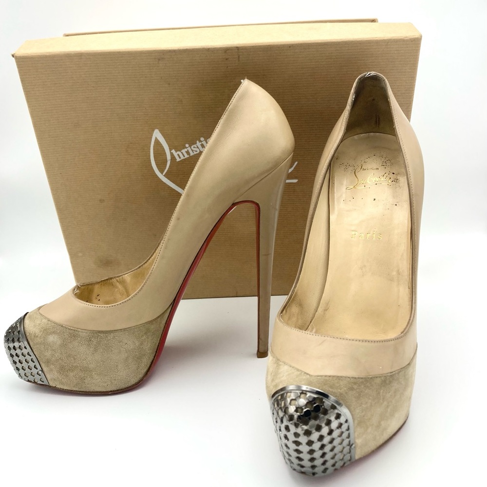 SOLD! Christian Louboutin Maggie Nude Pumps 41